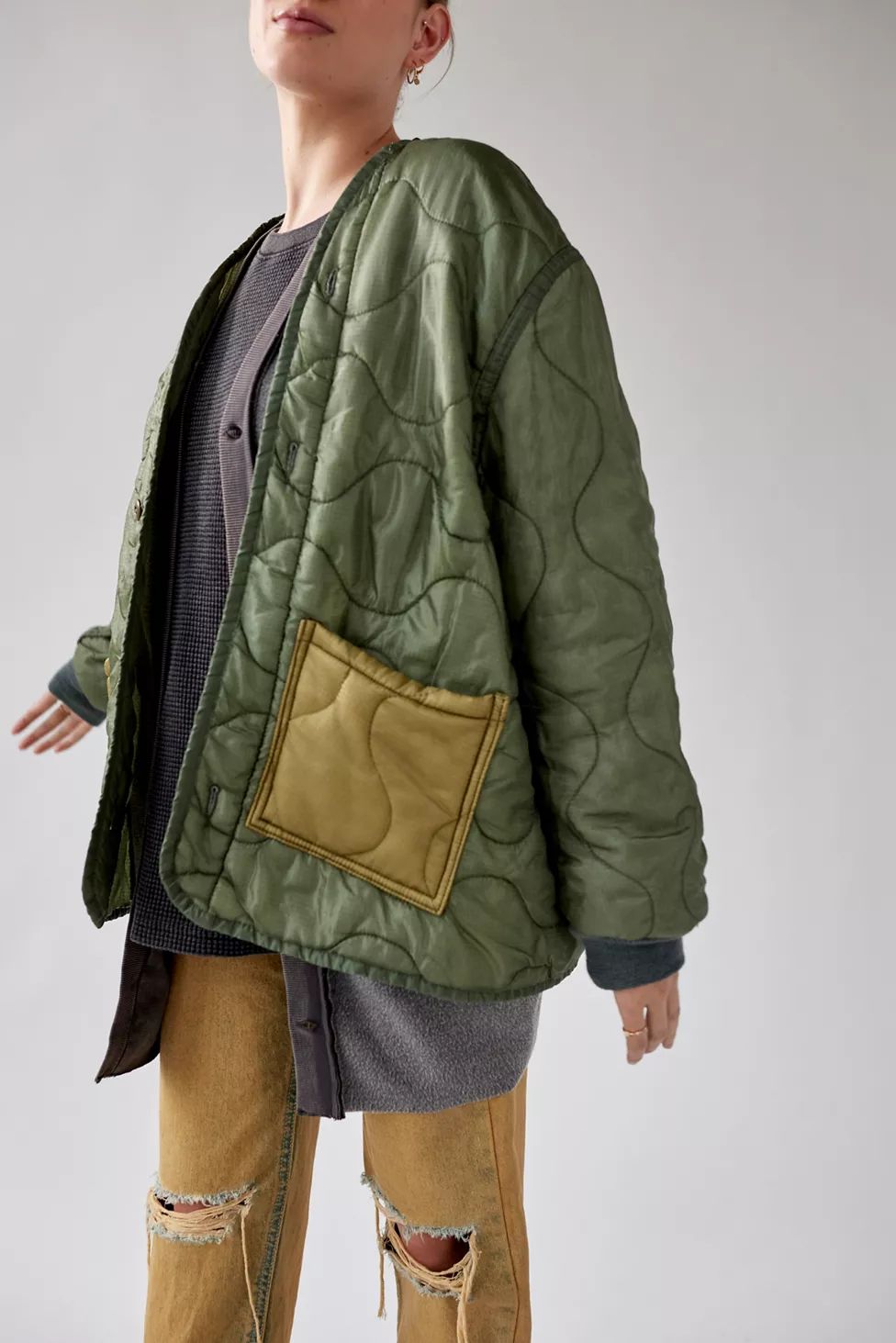 Urban Renewal Vintage Two Pocket Quilted Liner Jacket | Urban Outfitters (US and RoW)