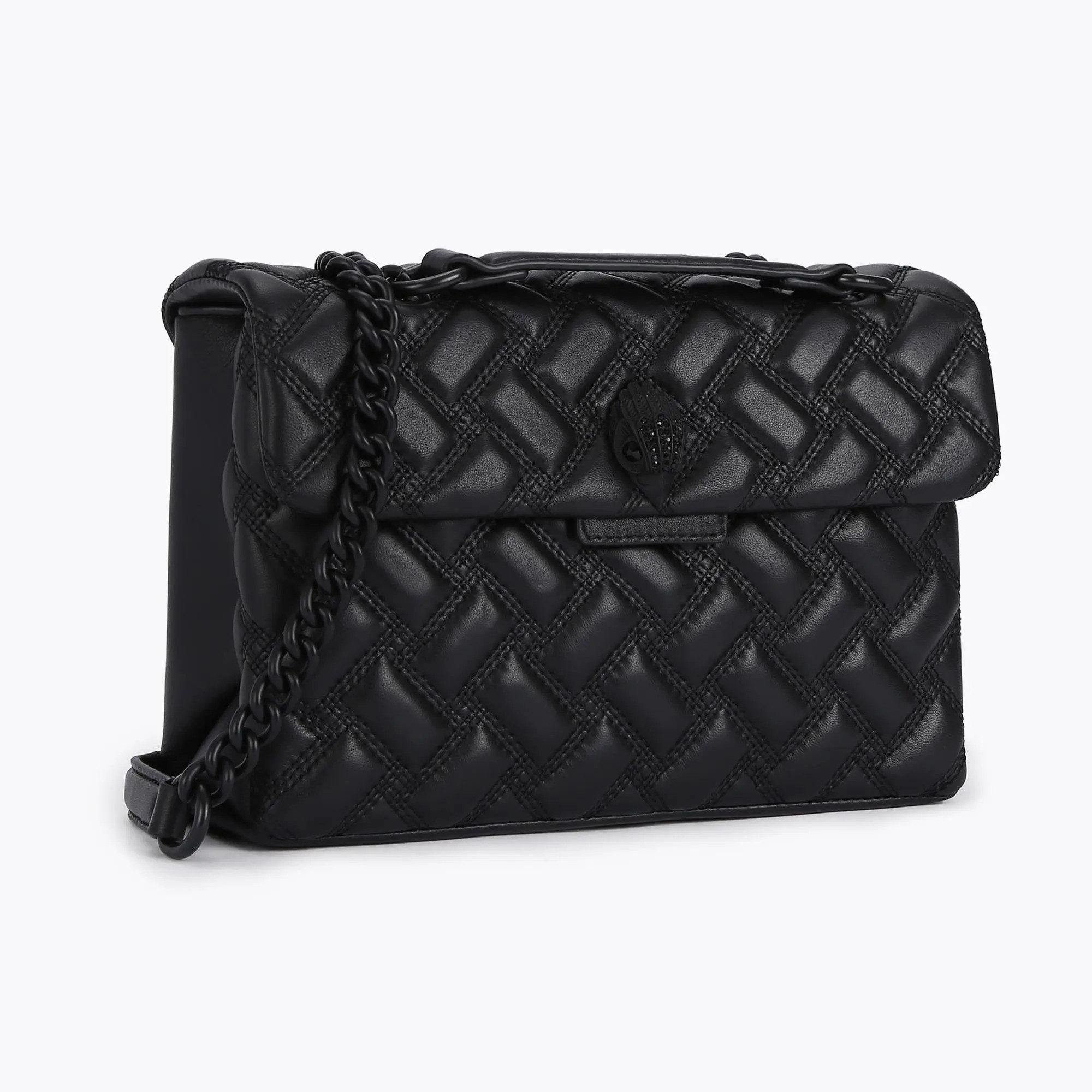 KENSINGTON BAG DRENCH Black Quilted Leather Shoulder Bag by KURT GEIGER LONDON | Kurt Geiger (Global)