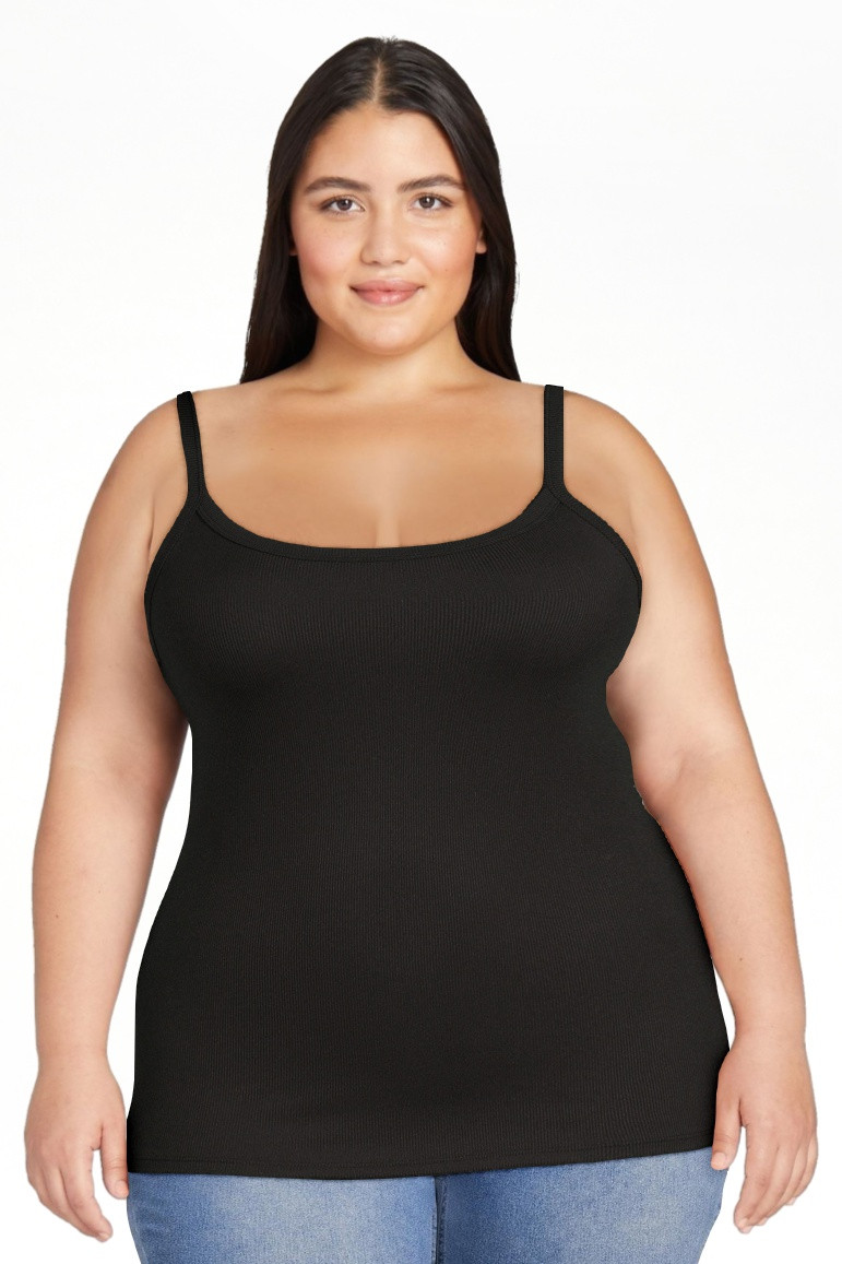 No Boundaries Juniors' Plus Size Ribbed Cami, 2 Pack - Walmart.com | Walmart (US)