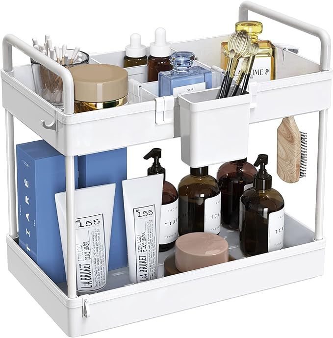 SOLEJAZZ Under Sink Organizers and Storage Multi-Purpose, 2 Tier Under Bathroom Cabinet Storage w... | Amazon (US)