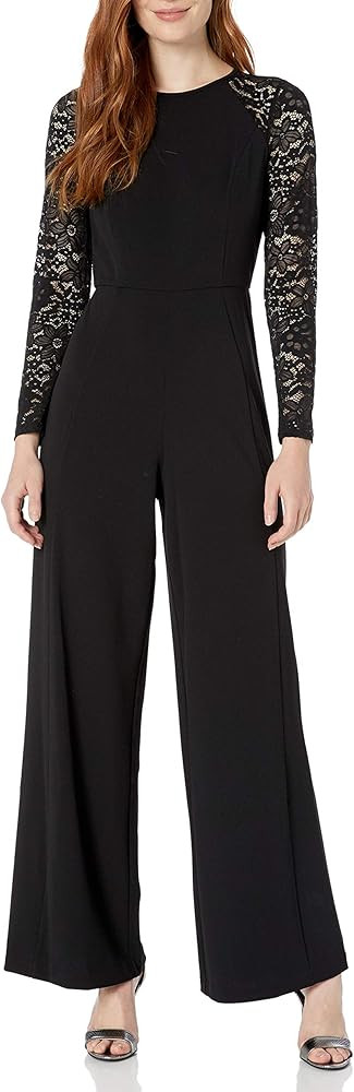 Tommy Hilfiger Women's Lace Sleeve Jumpsuit | Amazon (US)