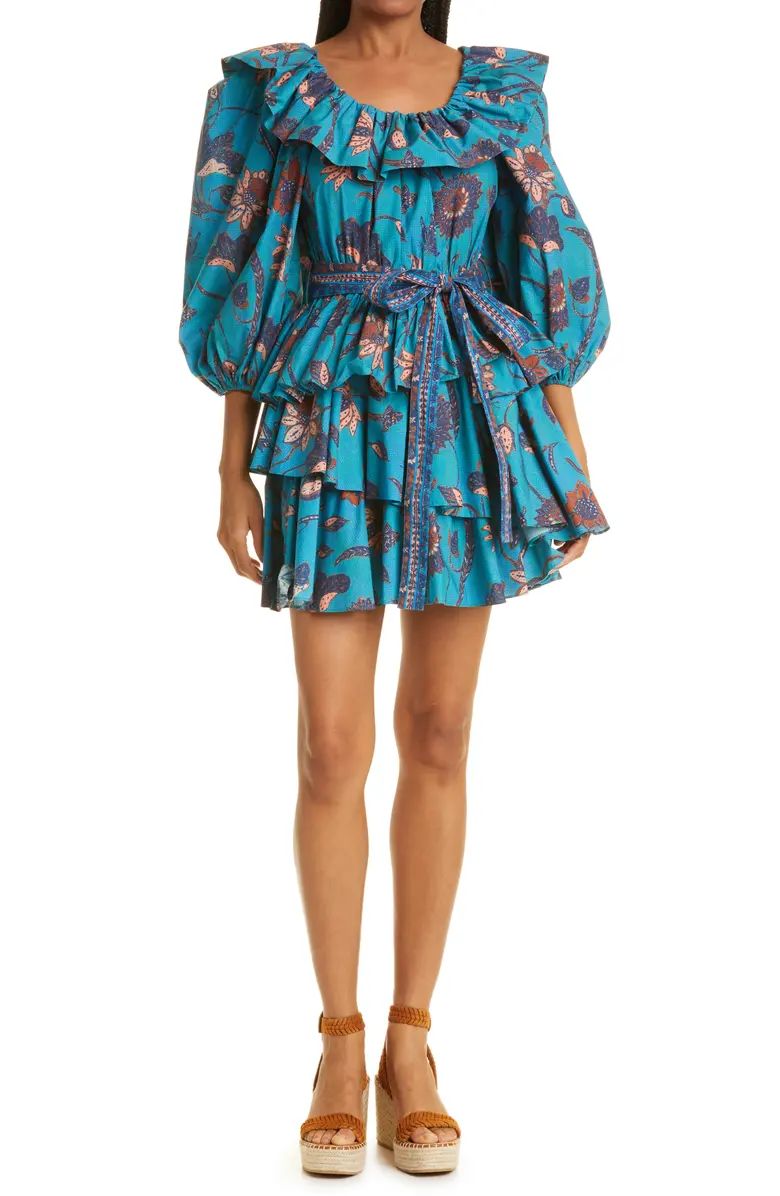 Ulla Johnson Giselle Ruffle Long Sleeve Minidress | Nordstrom | Nordstrom