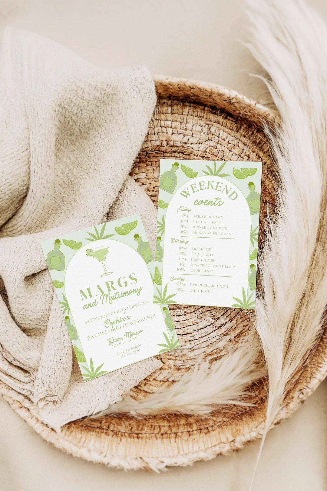 Margs and Matrimony Bachelorette Party Invitation & Itinerary Template, Margaritas and Matrimony ... | Etsy (US)