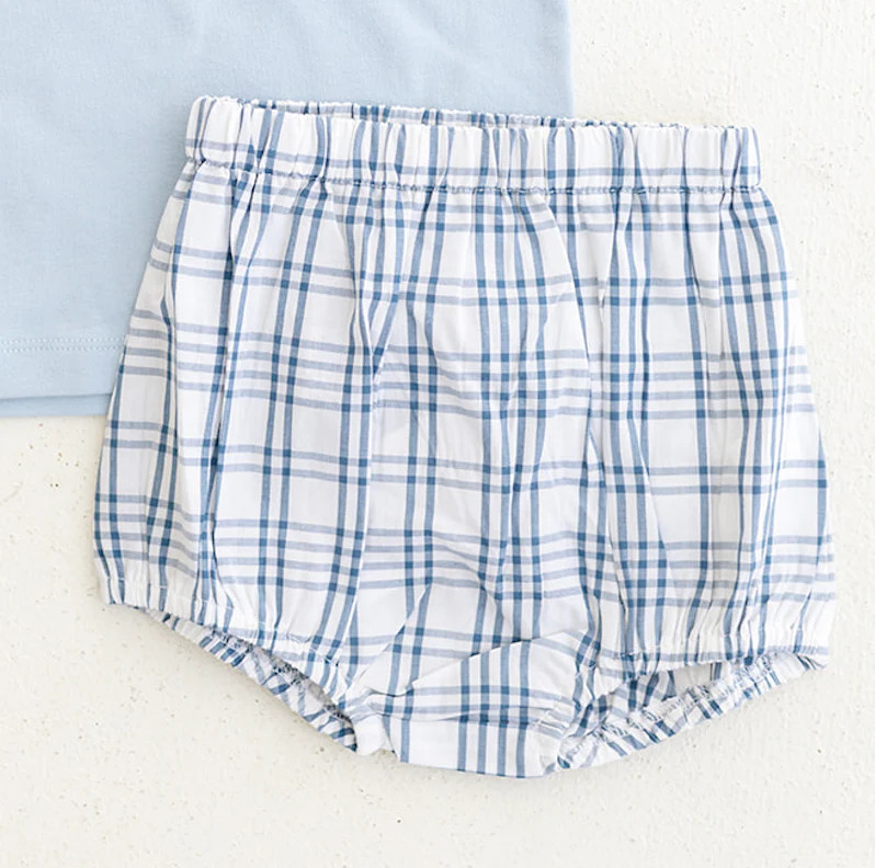 DIAPER COVER - NAVY PLAID | Little Paper Kids (US)
