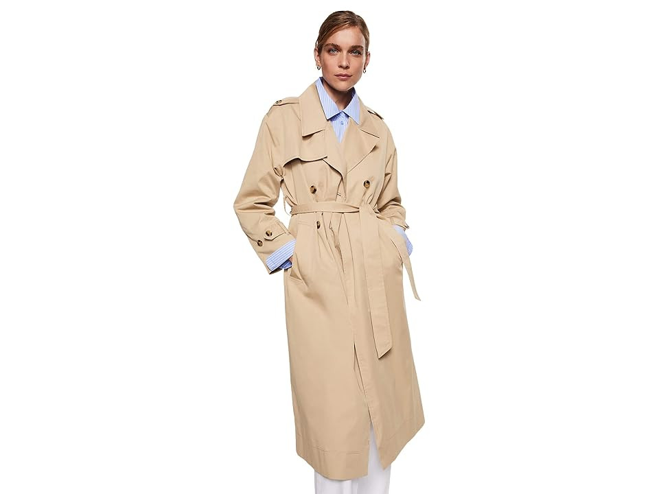 MANGO Angela Trench Coat (Light Beige) Women's Clothing | Zappos