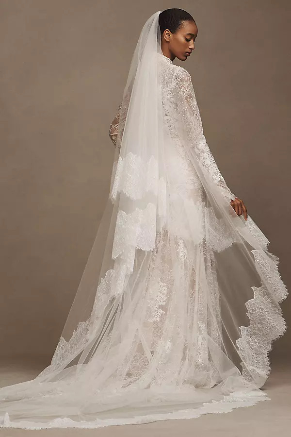 Watters Frances Cathedral Veil | Anthropologie (US)