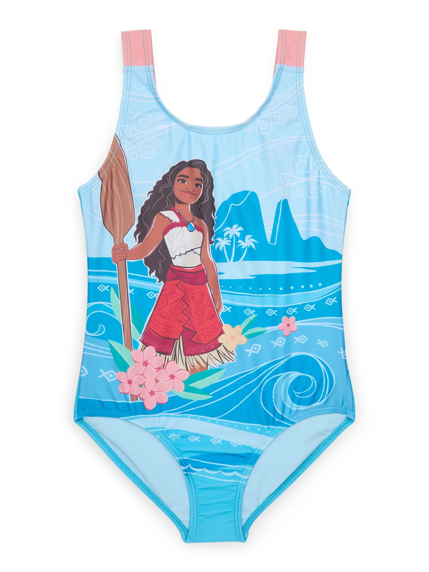 Disney Moana Girls One-Piece Swimsuit with UPF 50+, Sizes 4-12 | Walmart (US)