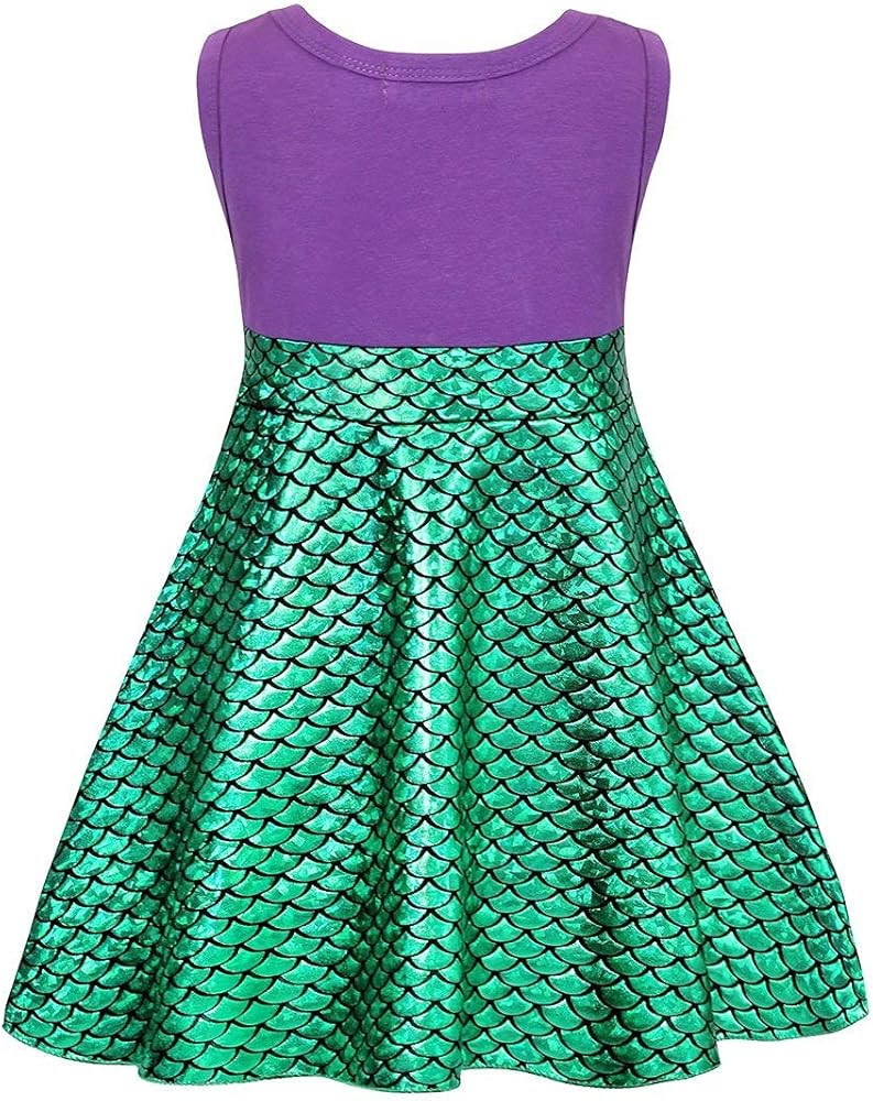 HenzWorld Little Girls Mermaid Princess Dress Toddler Costume Dress up Pretend Play Christmas Bir... | Amazon (US)
