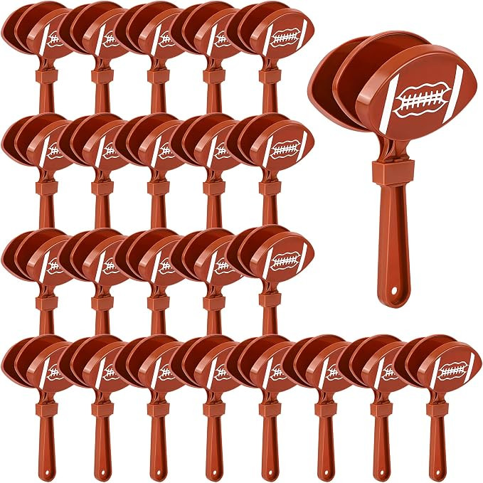 Elcoho 24 Pack Plastic Football Clappers Football Noise Makers Hand Clappers Football Match Acces... | Amazon (US)