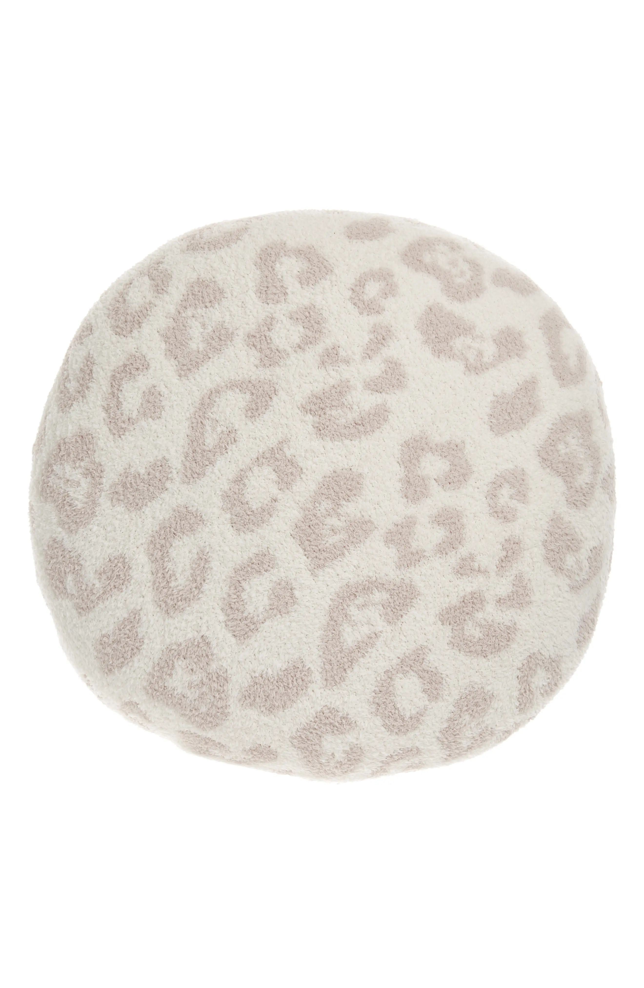 Barefoot Dreams In The Wild Round Leopard Print Pillow, Size One Size - Brown | Nordstrom