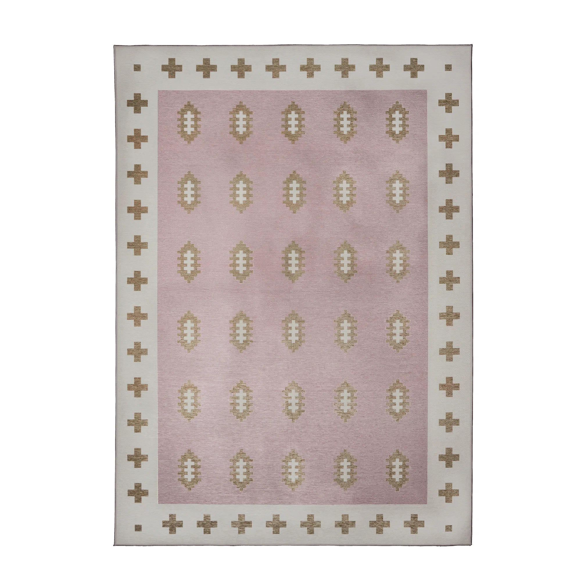 Nordic Weave Petal Pink Washable Rug - 5' x 7' | Wayfair North America