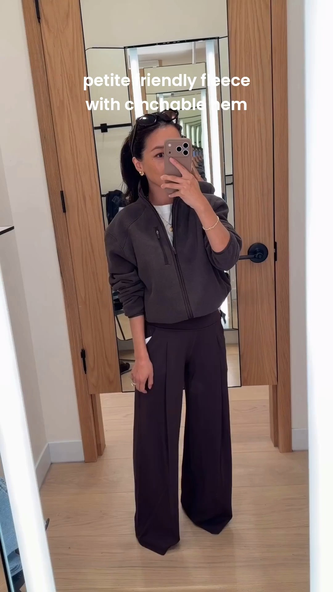 Size info below! 
• Polartec Fleece Jacket XXS in mahogany muse 
• Align Palazzo Pant Short size 2 in 29” inseam, after taking this video I got the black and hemmed 1" for free (just bring your item in store for hemming) 
• All Yours Crop T-Shirt XXS 

@lululemon #lululemoncreator #ad

Athleisure pants, travel style, fleece jacket, casual mom outfits

#LTKPetite #LTKTravel #LTKActive
