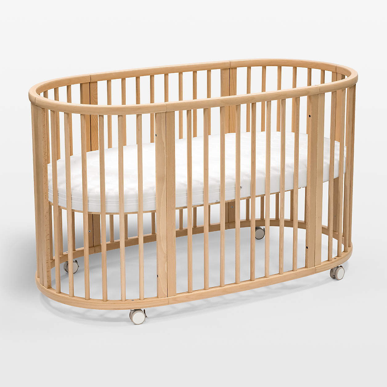 Stokke Sleepi Natural Wood Convertible Baby Bed | Crate & Kids | Crate & Barrel