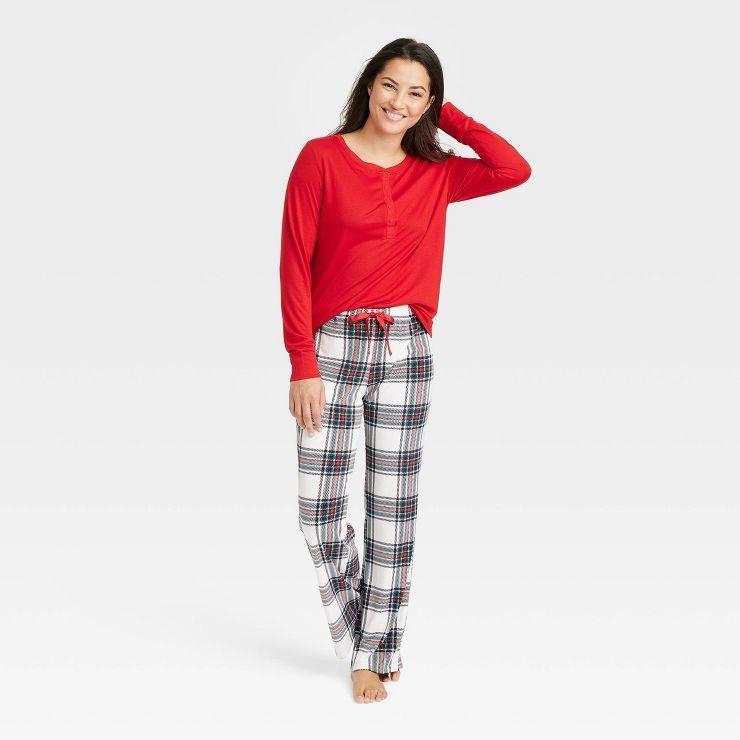 Women's Henley Top and Pants Pajama Set - Stars Above™ | Target