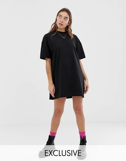 COLLUSION mini t-shirt dress in black | ASOS (Global)