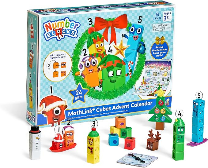 hand2mind Numberblocks MathLink Cubes Advent Calendar, 24 Days of Surprise Gifts and Themed Figur... | Amazon (US)