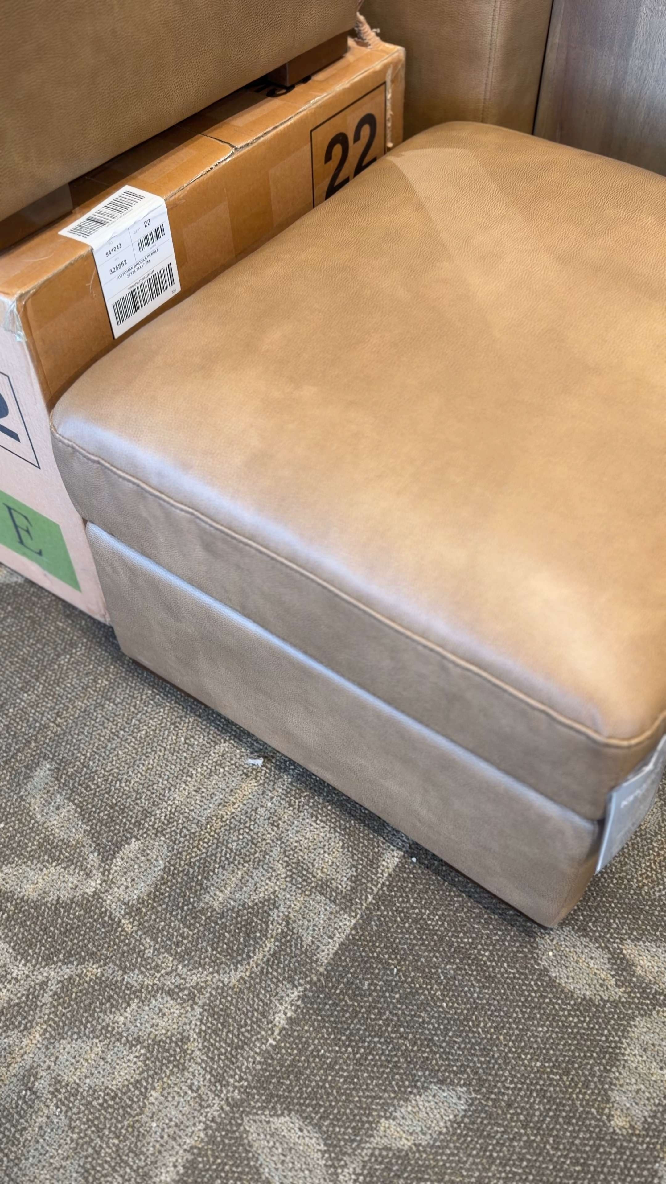 This faux leather ottoman is so nice!! From Kirkland's! 

 #LTKHome