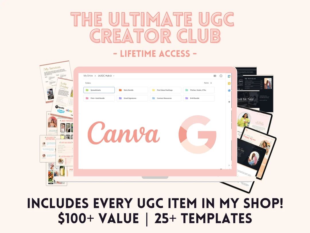 The UGC Creator Club | UGC Kit | UGC Hub | ugc portfolio | User Generated Content | ugc starter k... | Etsy (US)