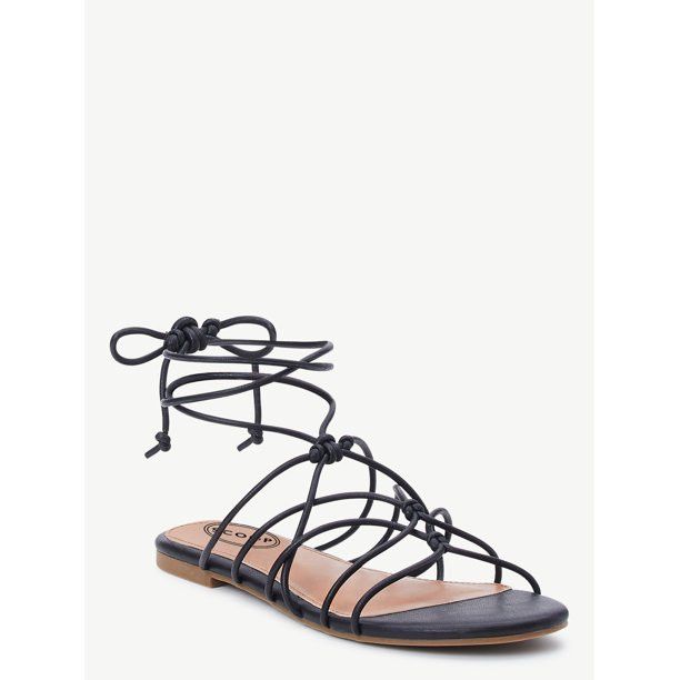 Scoop Women's Strappy Flat Sandals | Walmart (US)