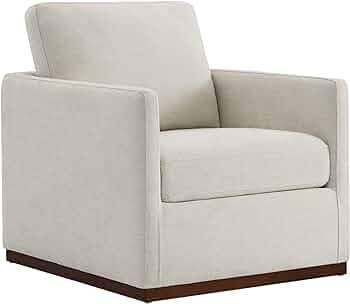 CHITA Swivel Accent Chair, Mid Century Modern Arm Chair for Living Room and Bedroom, White | Amazon (US)