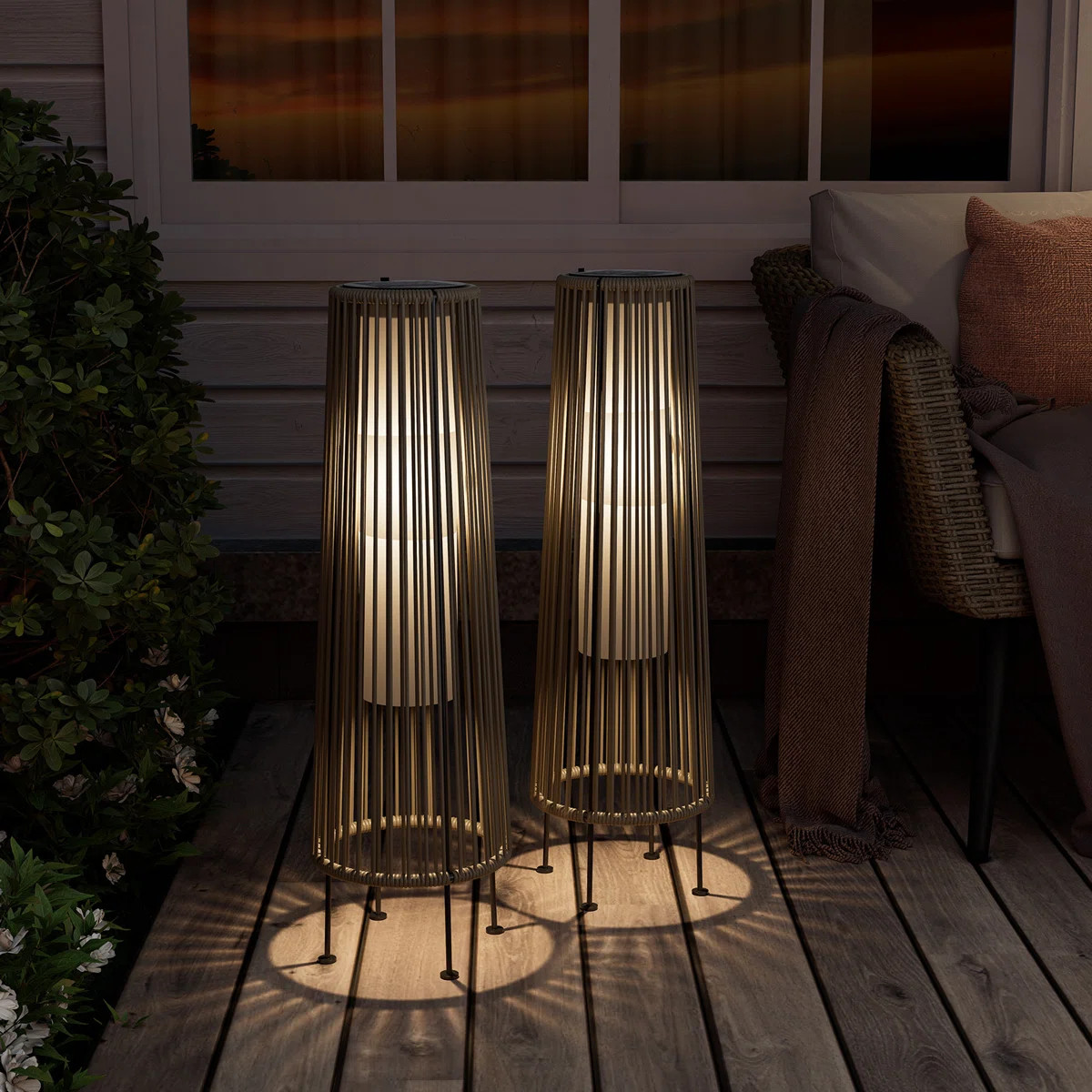 GORDES Floor Solar Light (Set of 2) | Wayfair North America