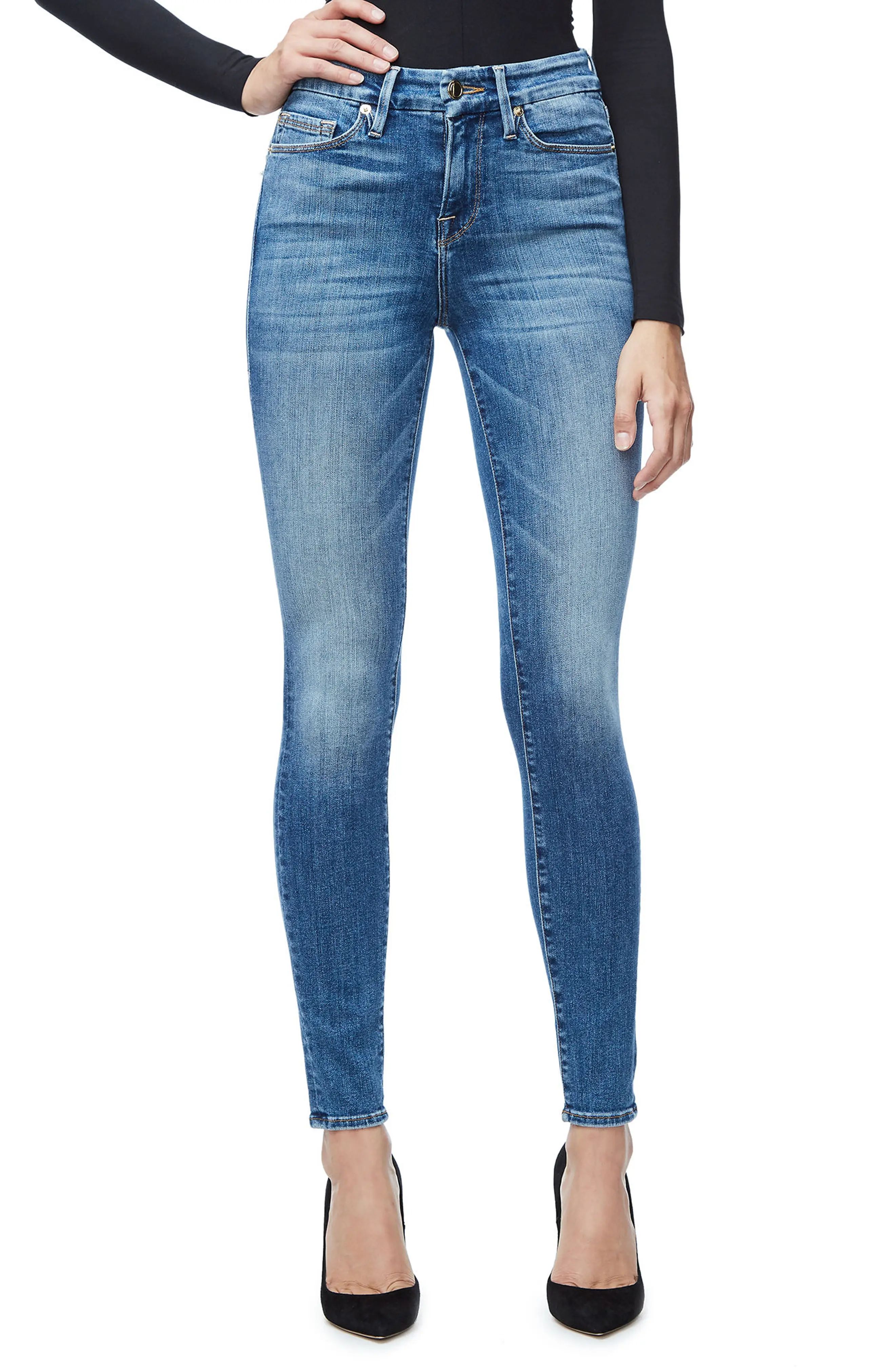 Good American Good Legs High Waist Skinny Jeans (Blue 107) (Regular & Plus Size) | Nordstrom