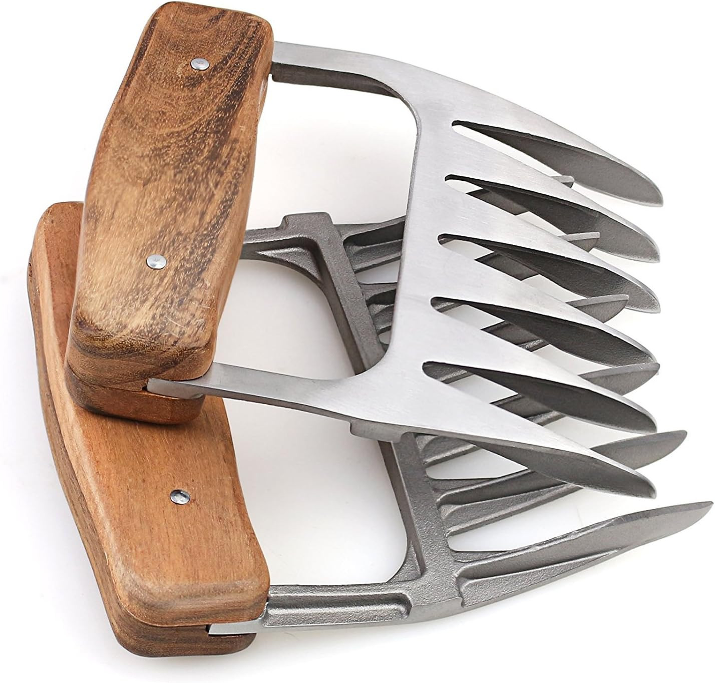 1Easylife Metal Meat Shredder Claws, 18/8 Stainless Steel Meat Forks with Wooden Handle for Shred... | Amazon (US)