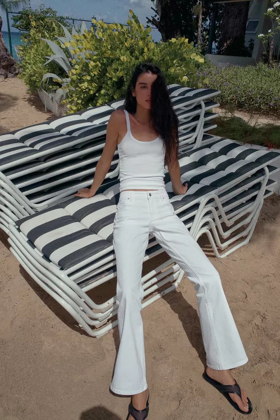 TRF BOOTCUT LOW-RISE JEANS | Zara UK