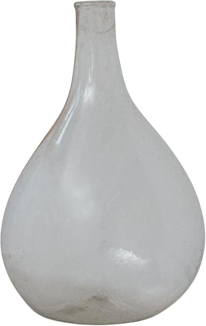 Creative Co-Op Large Timeless Elegance Glass Bottle Vase, Clear | Amazon (US)