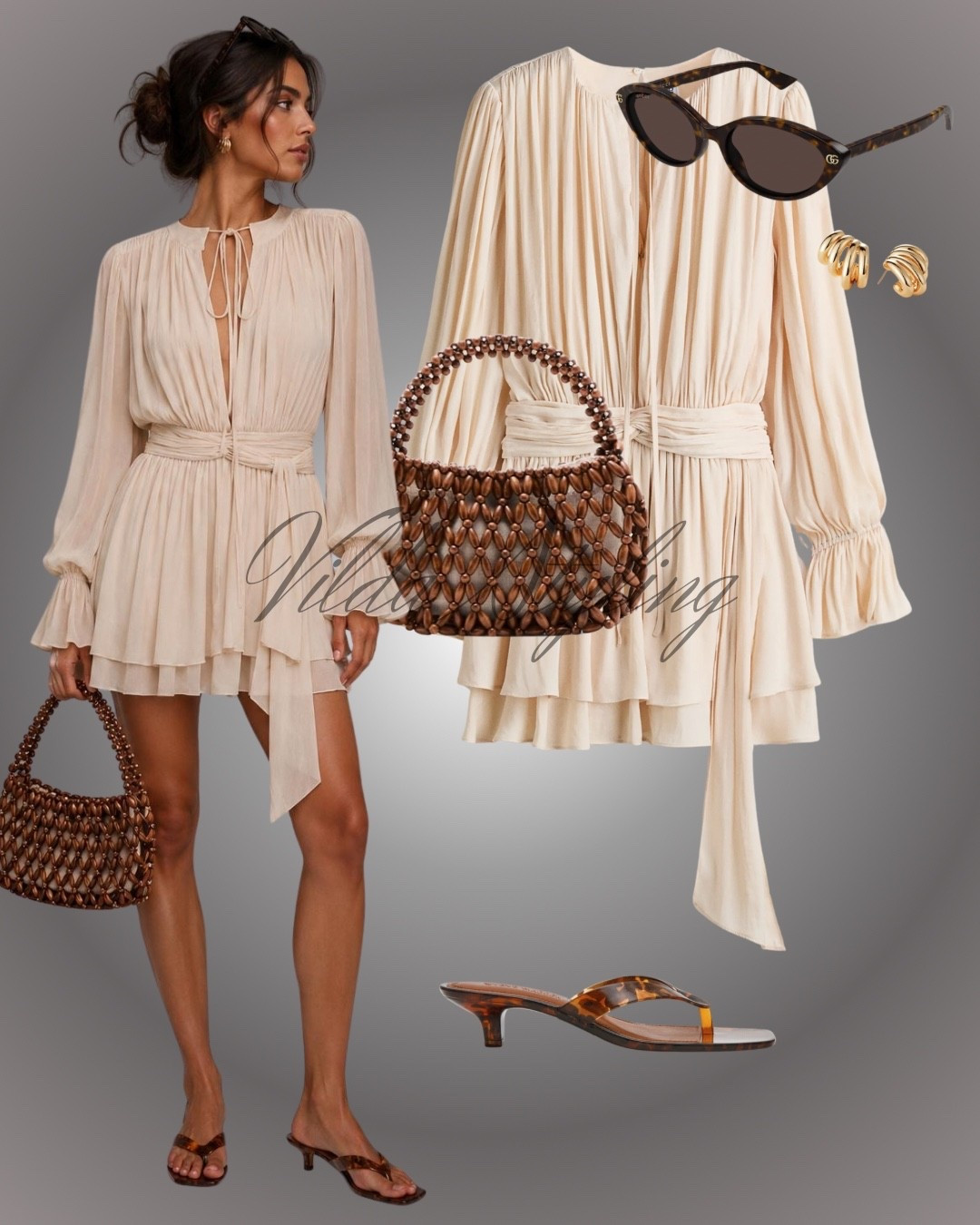 Dreamy summer vibes in this flowy neutral mini. ✨ Perfect for golden hour drinks or a sunset dinner date. I’m obsessed with the textured details of this beaded bag!
#LTKstyletip #LTKeurope #bohostyle #summerdress #neutralaesthetic #outfitinspo #vacationstyle #dresslook #beadedbag #minimalistchic #liketoknowit

#LTKsummer #LTKdresses #LTKstyletip
