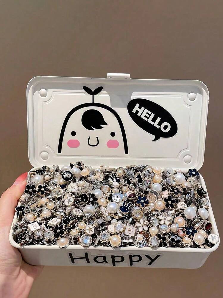 40pcs/Set Random Shirt Brooch Buttons Pins Modest Invisible Buttons For Women & Girls Blouse Dress Cardigan(With Transparent Storage Box) Dress Accessories Pin For Clothes Bag Charm School Office Accessories Shirts Jacket Jewelry Christmas Halloween Clothes Pin Funny Cute Teacher Gifts | SHEIN