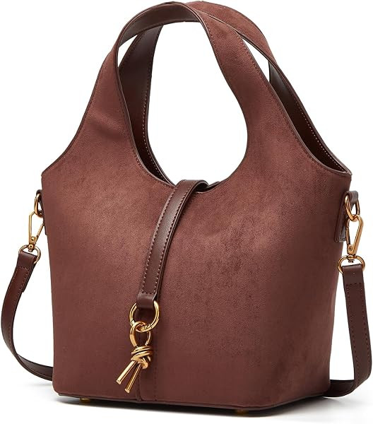 Women Bucket Bag PU Leather Hobo Bag Fashion Shoulder Crossbody Vintage Tote Small Handabg Purse | Amazon (US)