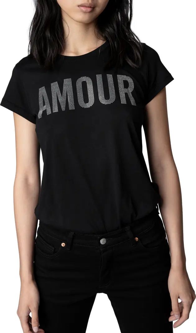 Woop Amour Strass Cotton & Modal Graphic T-Shirt | Nordstrom