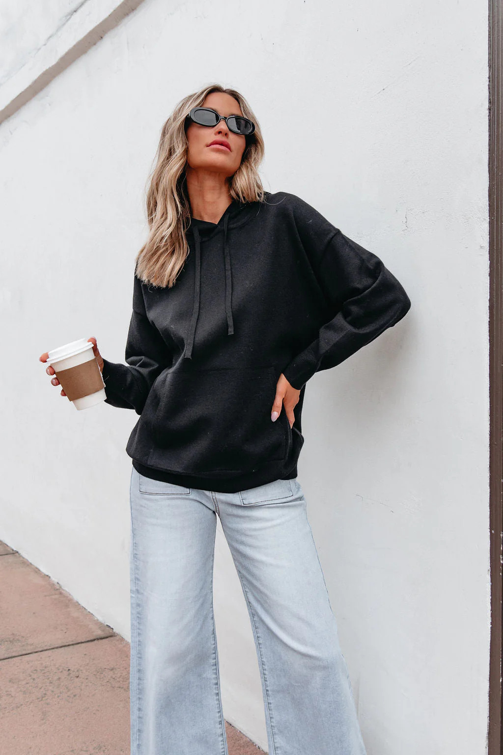 Black Cashmere Hooded Sweater | Magnolia Boutique