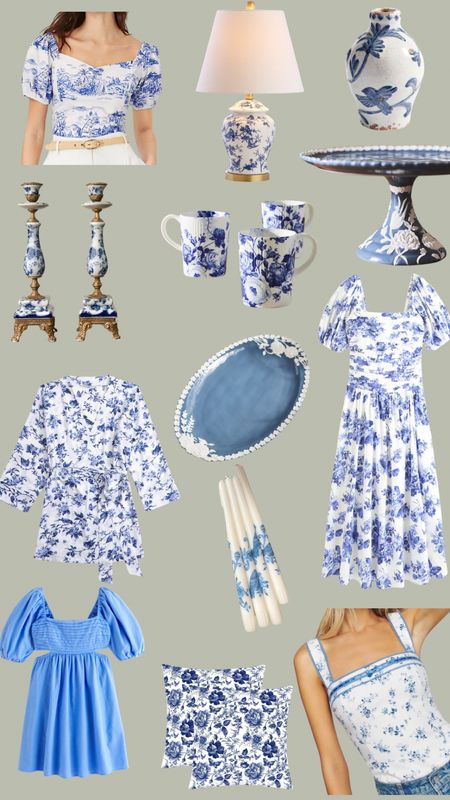 Blue and white home decor & clothes 

#LTKstyletip #LTKhome