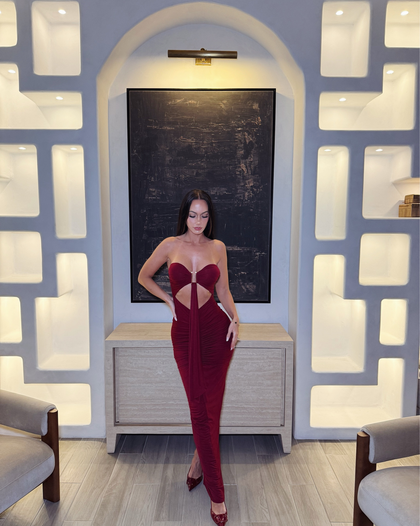 Perfect dress for the holiday season ❤️ 

Use my code “DANIELLE15” for 15% off ❤️

Holiday dress, red dress, burgundy dress, holiday party outfit 

#LTKootd #LTKTall