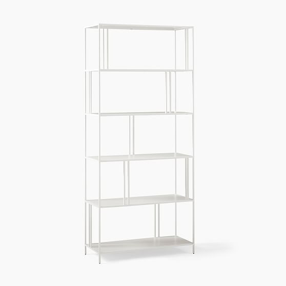 Profile Wide Bookcase, 34"", White | West Elm (US)