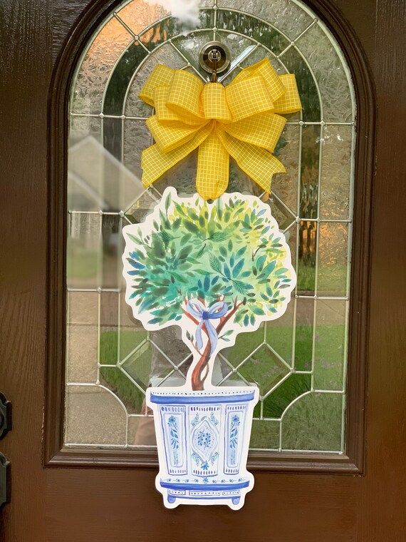 Amy Chinoiserie Boxwood Door Hanger | Etsy (US)