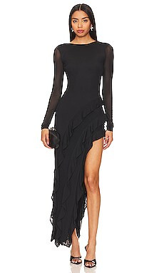 AFRM Jacie Dress in Noir from Revolve.com | Revolve Clothing (Global)