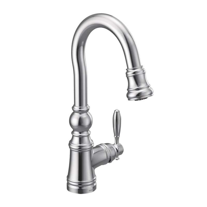 Moen S53004 Weymouth 1.5 GPM Single Hole Pull Down Bar Faucet with Duralast Cartridge and Reflex Pow | Build.com, Inc.