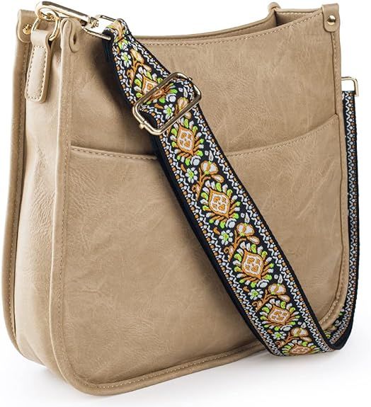 Viva Terry Vegan Leather Crossbody Fashion Shoulder Bag Purse with Adjustable Strap | Amazon (US)
