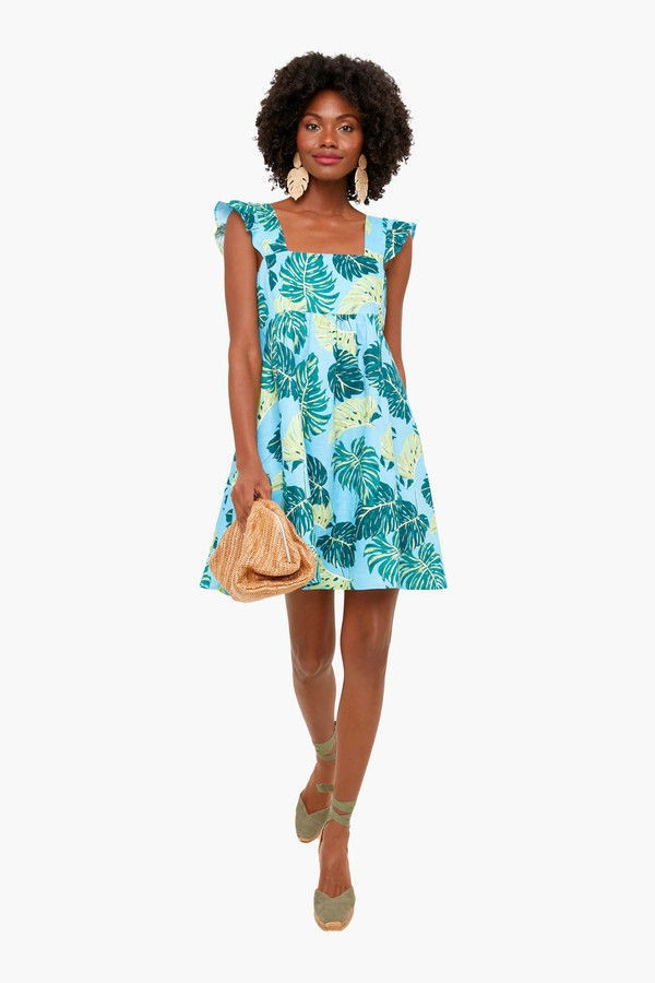 Monstera Floral Maddie Babydoll Dress | Tuckernuck (US)