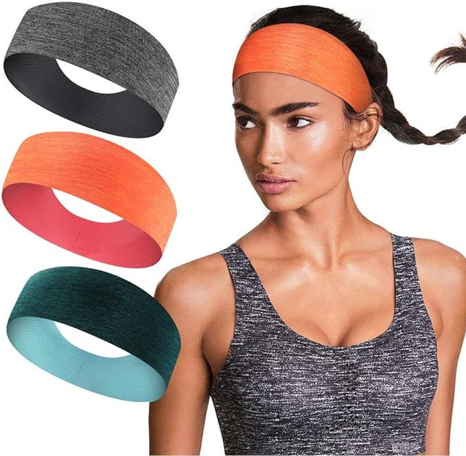 isnowood Sweat Bands Headbands for Women Workout Headbands Non Slip Head Bands for Yoga Running S... | Amazon (US)