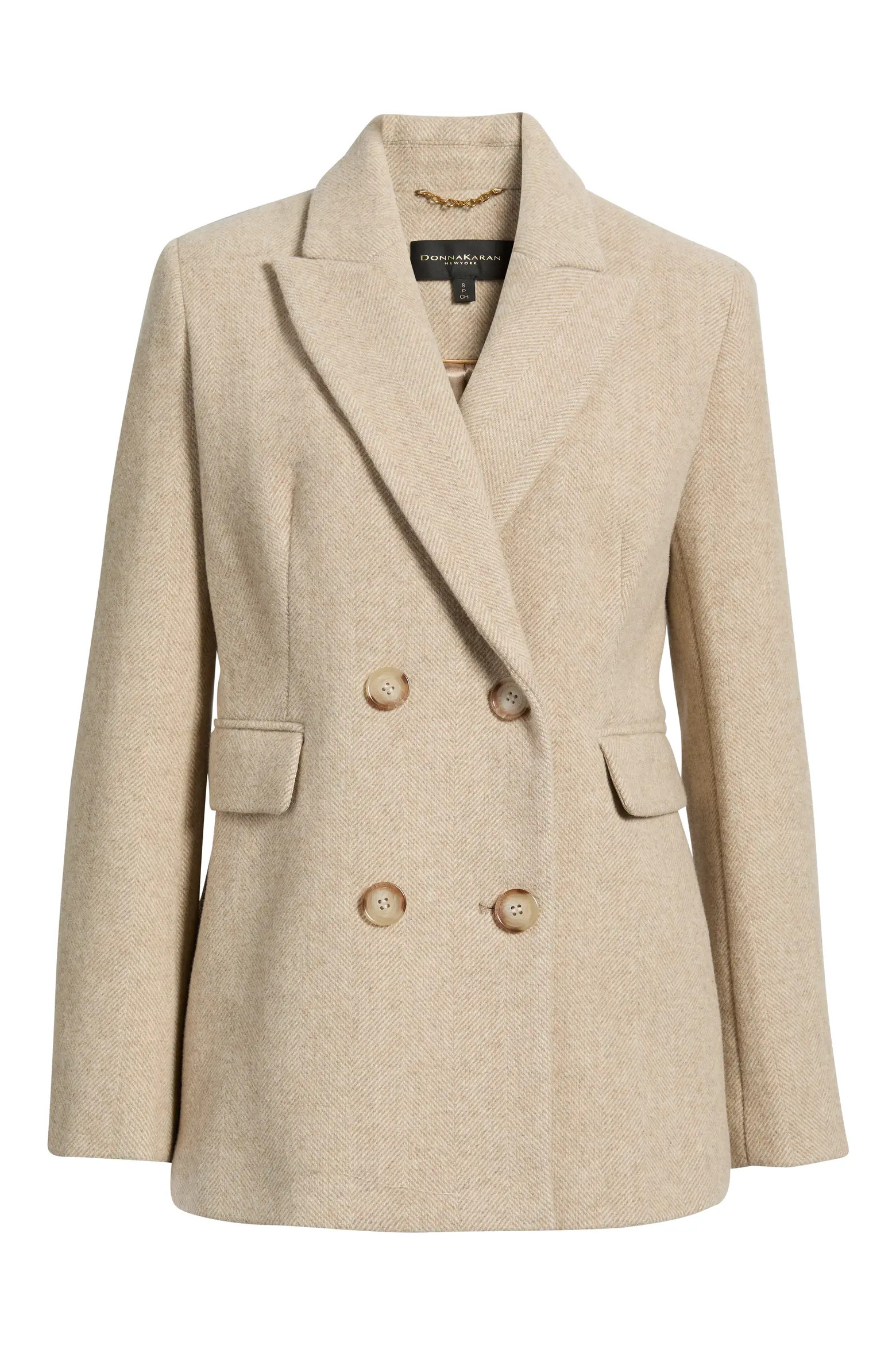 Herringbone Wool Double Breasted Coat (Women) | Nordstrom | Nordstrom