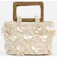 Zara - Pearlescent Detail Handbag - Ecru - One Size Only - Woman | Zara UK