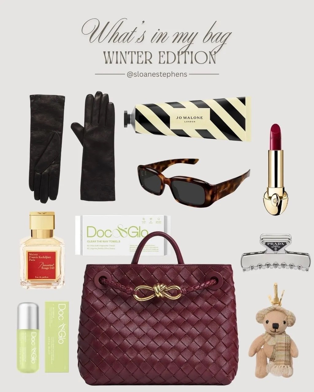 Winter Edition: What’s In My Bag ❄️👜
Cold-weather essentials I don’t leave the house without — luxe fragrance, rich hand cream, classic leather gloves, and my go-to Doc & Glo minis for on-the-go freshness.
Linked everything below so you can shop the full winter lineup 🤍✨

winter essentials, what’s in my bag, winter skincare, luxury accessories, everyday must-haves, doc & glo, bag staples

#LTKGiftGuide #LTKActive #LTKHoliday