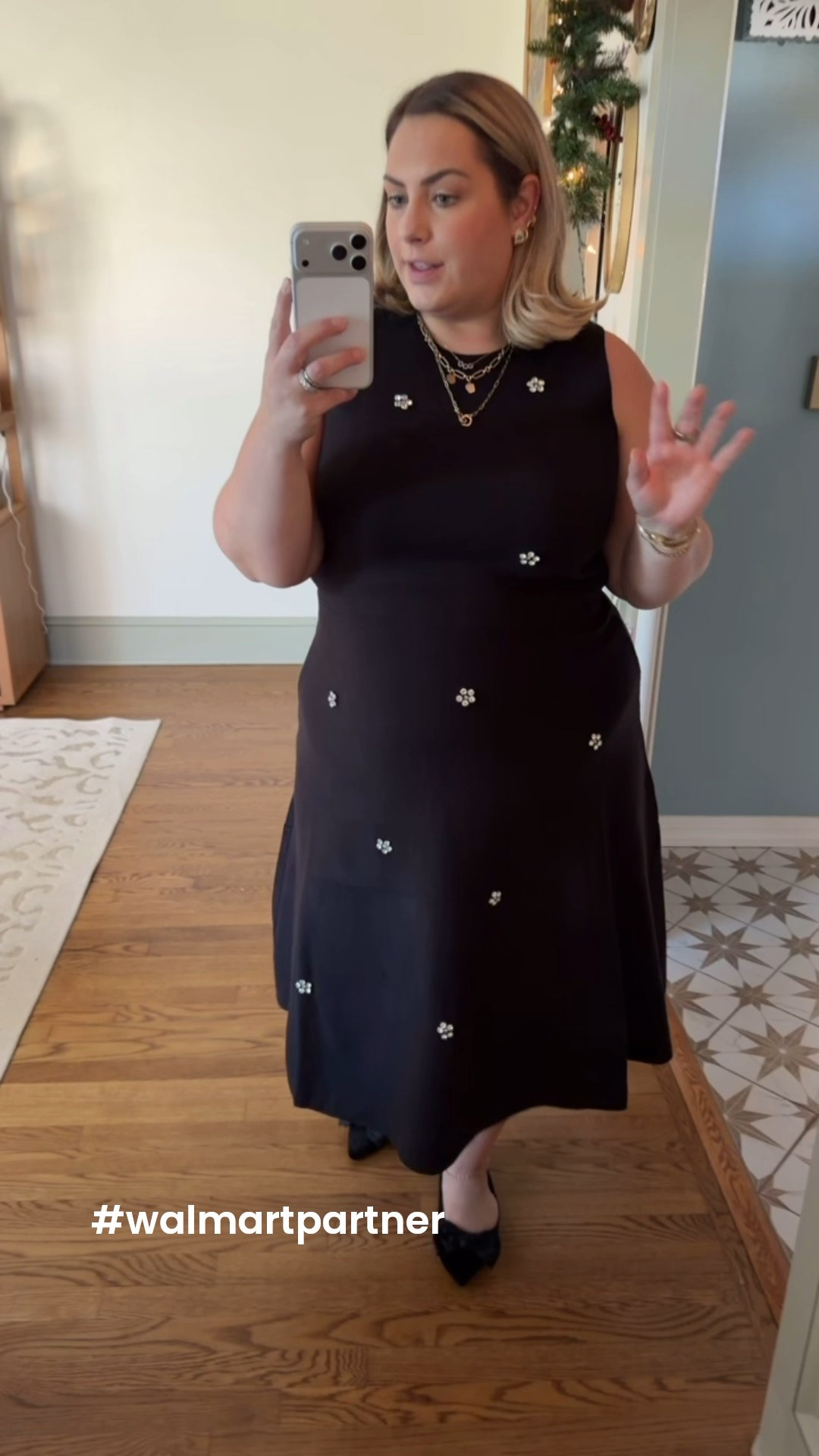 The most perfect holiday dress 😍 XS-4X! I’m wearing the XXL #walmartpartner @walmartstyle #walmartstyle 

#LTKPlusSize #LTKStyleTip #LTKFindsUnder50