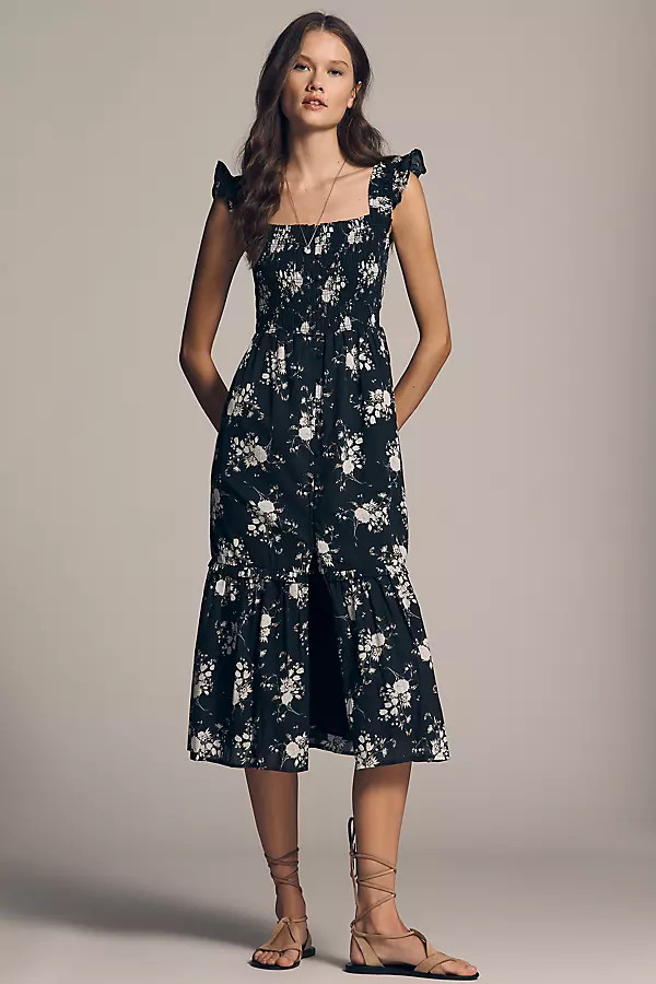 The Peregrine Square-Neck Midi Dress | Anthropologie (US)