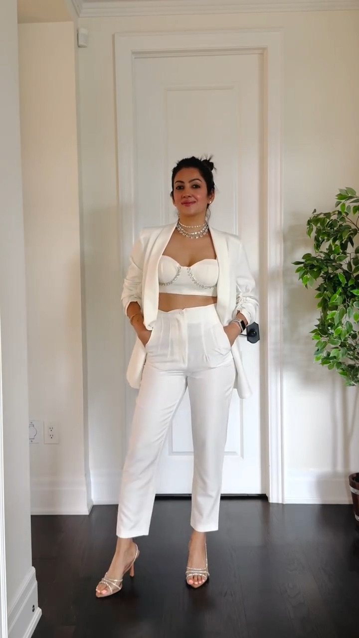 Who says a bustier crop top is just party wear? 
Drop a 🖤 for classy chic and a 🔥 for casual cool!