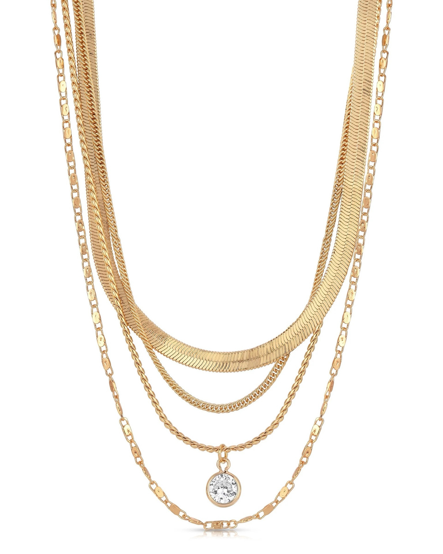 STUNNING gold layer necklace. Four in one! Perfect to dress up or wear casual for a little sparkle! 

#LTKFindsUnder100 #LTKHoliday #LTKGiftGuide